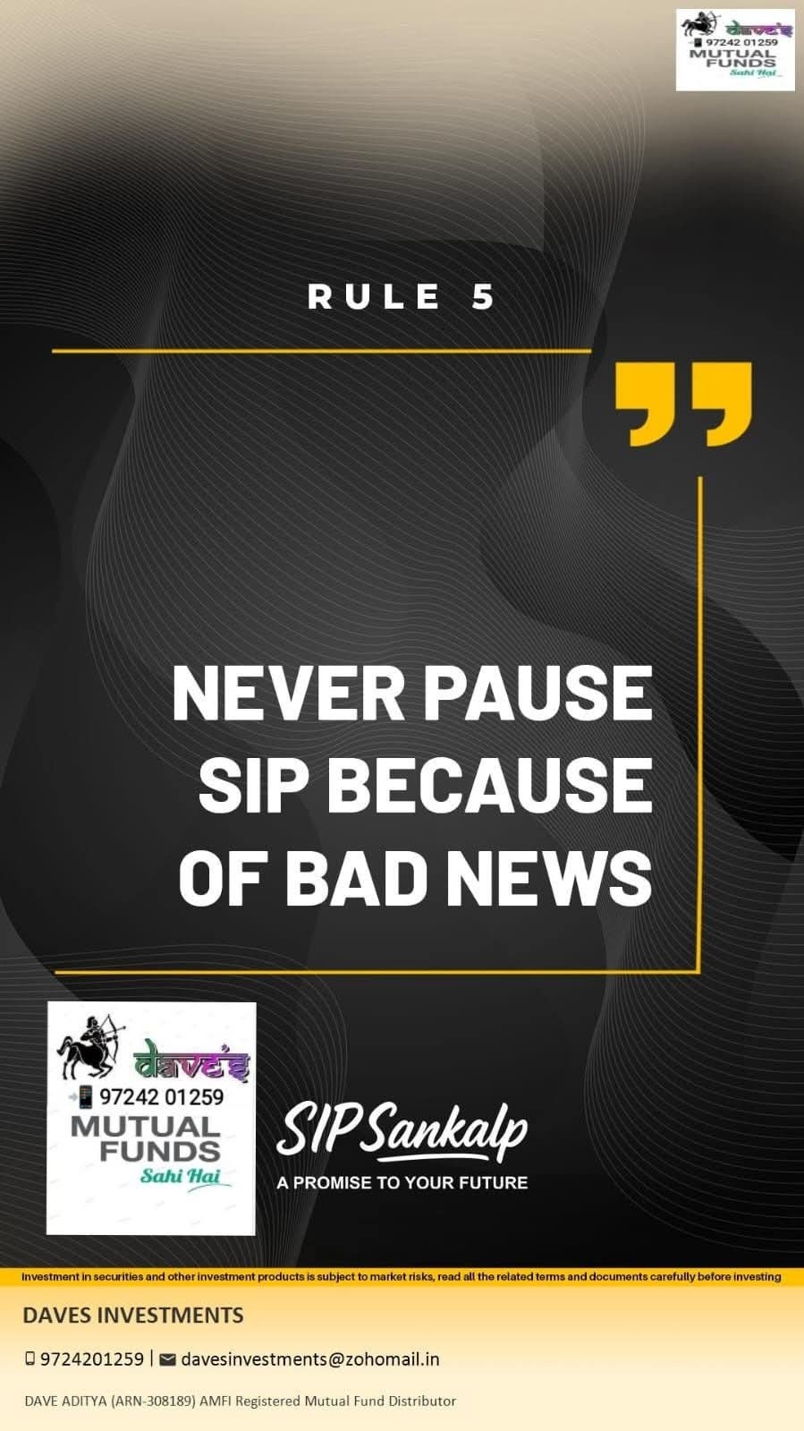 Never Pause SIP because of Bad News